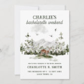 水の色モダンバチェロレッテウィークエンドキャンプ 招待状 (正面)