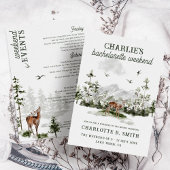 水の色モダンバチェロレッテウィークエンドキャンプ 招待状