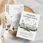 水の色モダンバチェロレッテウィークエンドキャンプ 招待状