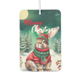 水の色モダンバニーラビットクリスマスツリー雪 カーエアーフレッシュナー