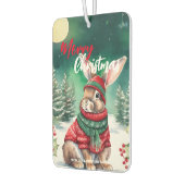 水の色モダンバニーラビットクリスマスツリー雪 カーエアーフレッシュナー (左)