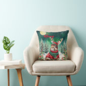 水の色モダンバニーラビットクリスマスツリー雪 クッション (椅子)