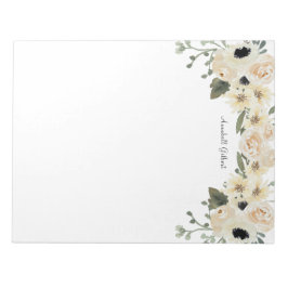 水の色モダンバラガーデンフローラ緑 ノートパッド