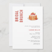 水の色モダンパンケーキブライダルブランチシャワー 招待状 (正面)