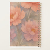 水の色モダンフローラアートドリーミーバタフライ プランナー手帳 (裏面)