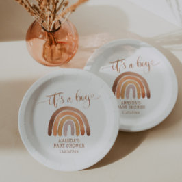 水の色モダンボホレインボー少年だ ペーパープレート