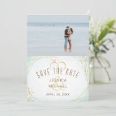 水の色モダンリングや輪twig開花幾何学的な写真 セーブザデート (スタンド正面)