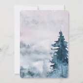 水の色モダン冬クリスマスツリー自然の保存 セーブザデート (裏面)