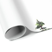 水の色モダン冬パイングリーンツリークリスマス ラッピングペーパー (ロールコーナー)