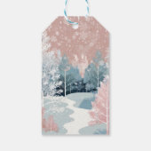 水の色モダン冬ワンダーランド赤ちゃんシャワー ギフトタグ (裏面)