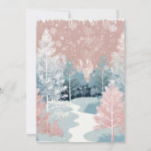 水の色モダン冬ワンダーランド赤ちゃんシャワー 招待状 (裏面)