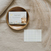 水の色モダン小さな漁師おむつラッフル エンクロージャーカード