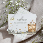 水の色モダン小さな漁師おむつラッフル エンクロージャーカード