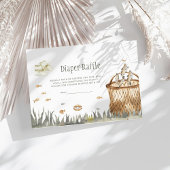 水の色モダン小さな漁師おむつラッフル エンクロージャーカード