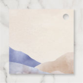 水の色モダン山の赤ちゃんシャワーありがとう フェイバータグ (裏面)