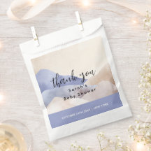 水の色モダン山の赤ちゃんシャワーありがとう