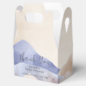 水の色モダン山の赤ちゃんシャワーありがとう フェイバーボックス (オープン)