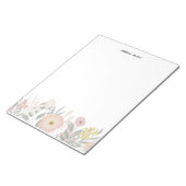 水の色モダン春ガーデンフローラ緑 ノートパッド (アングル)