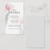 水の色モダン春ピンクチューリップ エンクロージャーカード (正面/裏面)