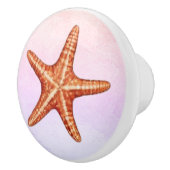 水の色モダン沿岸のビーチヒトデ貝 セラミックノブ (右)