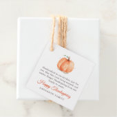 水の色モダン秋のカボチャ感謝祭 フェイバータグ (インサイチュ)