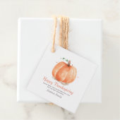 水の色モダン秋のカボチャ感謝祭 フェイバータグ (インサイチュ)