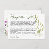 水の色モダン緑のユーカリの願い井戸 エンクロージャーカード (正面/裏面)