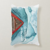 水の色モダン自然シーザワールド引用文 アクセントクッション (正面(垂直))