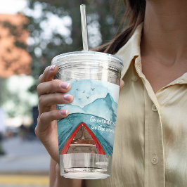 水の色モダン自然シーザワールド引用文 アクリルタンブラー