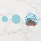 水の色モダン自然シーザワールド引用文 コンフェッティ (裏面)