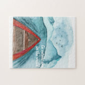 水の色モダン自然シーザワールド引用文 ジグソーパズル (横)