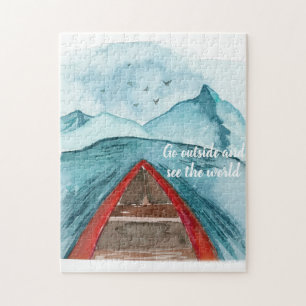 水の色モダン自然シーザワールド引用文 ジグソーパズル