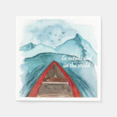 水の色モダン自然シーザワールド引用文 スタンダードカクテルナプキン (正面)