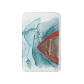 水の色モダン自然シーザワールド引用文 バスマット (正面縦)