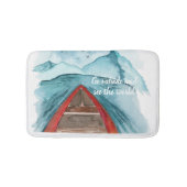 水の色モダン自然シーザワールド引用文 バスマット (正面)