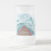 水の色モダン自然シーザワールド引用文 フロストグラスビールジョッキ (中央)