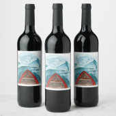 水の色モダン自然シーザワールド引用文 ワインラベル (ボトル)