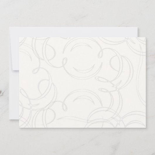 水の色モダン赤いケシのケシは黒に渦巻く 招待状 (裏面)