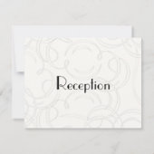 水の色モダン赤いケシのケシは黒に渦巻く 招待状 (裏面)