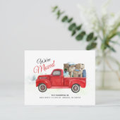 水の色モダン赤トラックの移動発表 (スタンド正面)