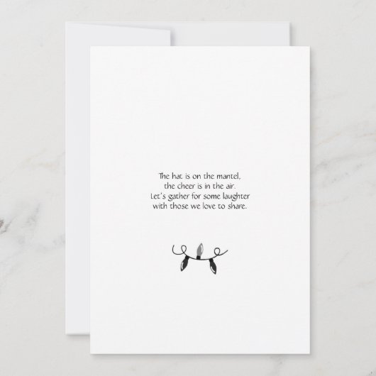 水の色モダン赤トラック緑のクリスマスパーティー 招待状 (裏面)