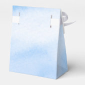 水の色モダン青の雲9赤ちゃんシャワー フェイバーボックス (裏面サイド)