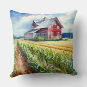 水の色モニター納屋とコーンフィールド クッション (裏面)