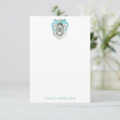 水の色モノグラムコースタルブルーボウオイスター サンキューカード (スタンド正面)