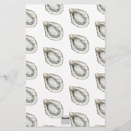 水の色モノグラムコースタルブルーボウオイスター 便箋 (裏面)