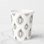 水の色モノグラムコースタルブルーボウオイスター 紙コップ (裏面)