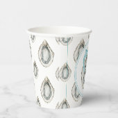 水の色モノグラムコースタルブルーボウオイスター 紙コップ (右)