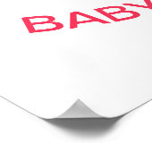 水の色モンキーガールベビーシャワー ポスター (角)