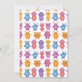 水の色モンスターズキッズバースデーパーティー 招待状 (裏面)