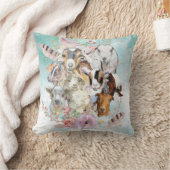 水の色ヤギ品種ホームデコール | GetYerGoat™ クッション (ブランケット)